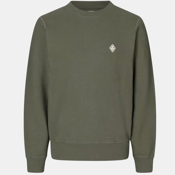 Off-Race Patch Sweatshirt — Dusty Olive - Picture 1 of 5